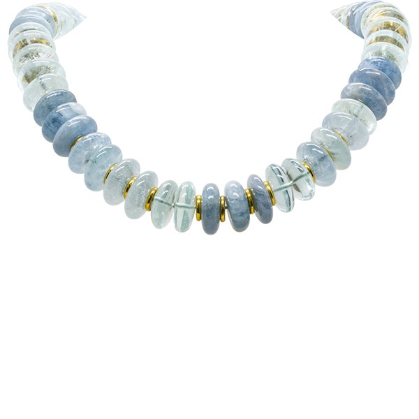 18K Aquamarine Necklace